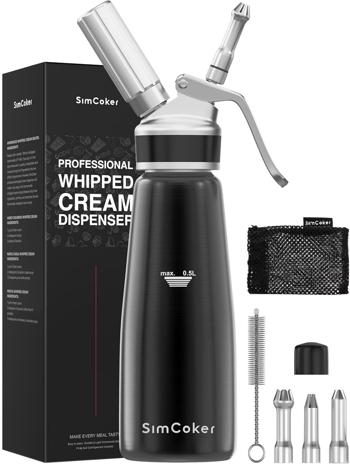 Professional Aluminum Whipped Cream Dispenser for Desserts