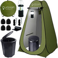 Portable Toilet Set with Night Lantern - Ultimate Outdoor Convenience