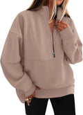 KIRUNDO Half Zip Sweatshirt for Women - Cozy Oversized Fall Staple