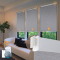Motorized Blinds Grey 30.5 x 72 No Drill Automatic Roller Shades
