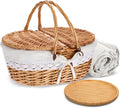 Complete Picnic Basket with Blankets and Bamboo Plates for Adventure