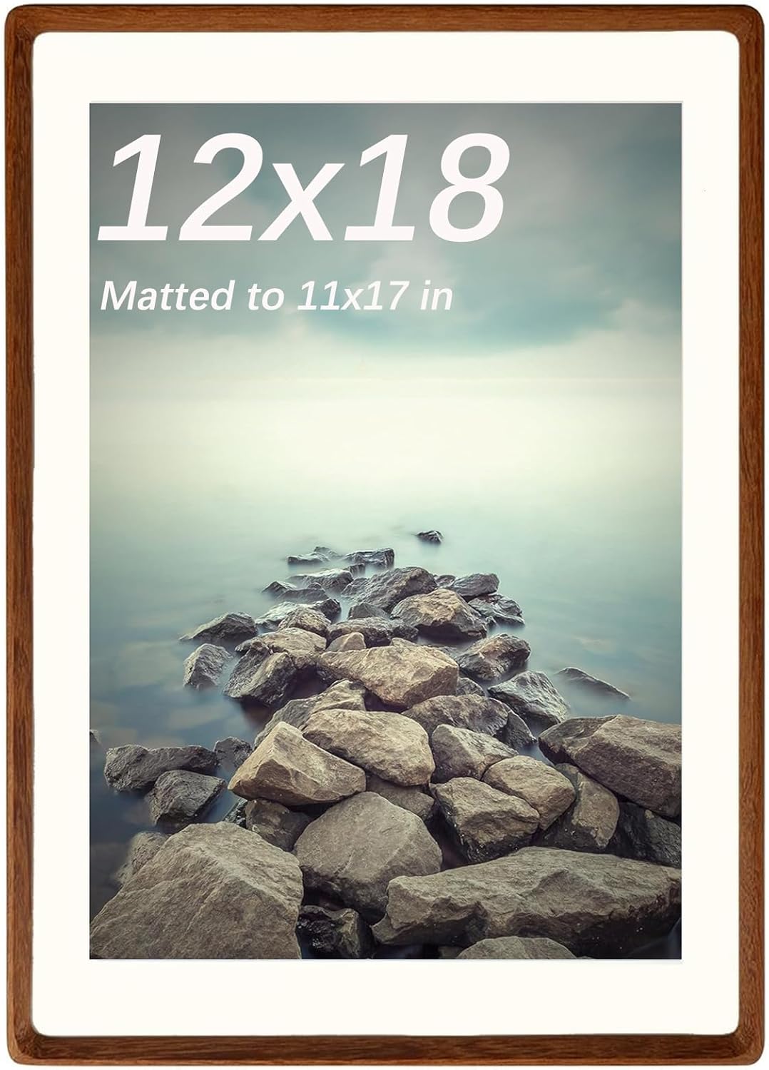 Solid Walnut 12x18 Frame for Stunning Gallery Wall Displays