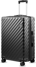 24 Inch Luggage with Spinner Wheels - Durable Medium Checked Case