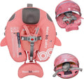 Baby Pool Float with UPF50+ Adjustable Canopy - Non Inflatable Narwhal