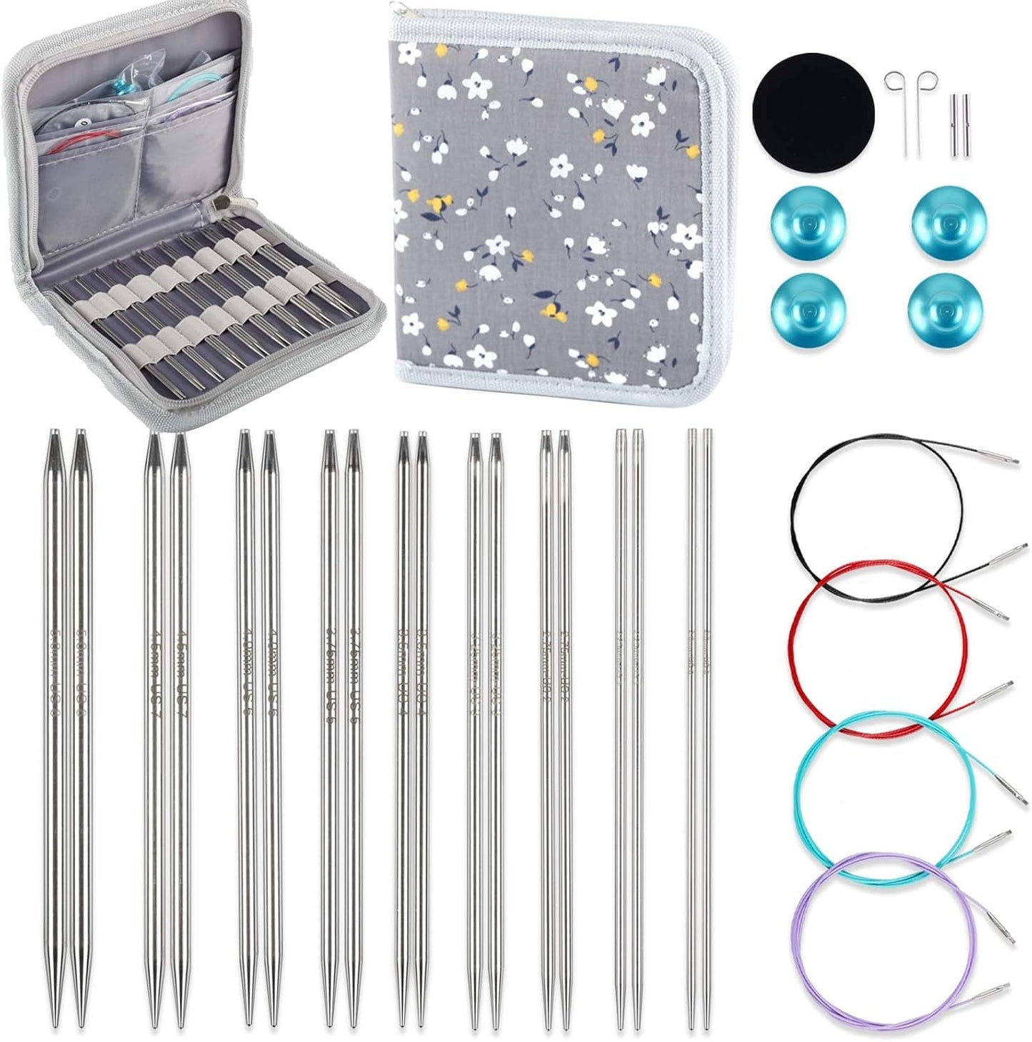 Svartur Lace Interchangeable Circular Knitting Needles Set