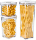 Premium Airtight Food Storage Containers Square S 3PC-SET - Keeps Food