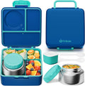 Bento Box with 8.5oz Thermos for Kids & Adults - Leakproof Lunchbox