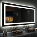 LED Bathroom Mirror 50in x 30in with RGB Backlit and Front Light