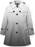 Girl's Waterproof Hooded Trench Coat Rain Jacket - Lightweight