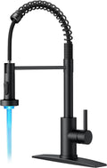 FORIOUS LED Kitchen Faucet with Pull Down Sprayer - Modern Pot Filler
