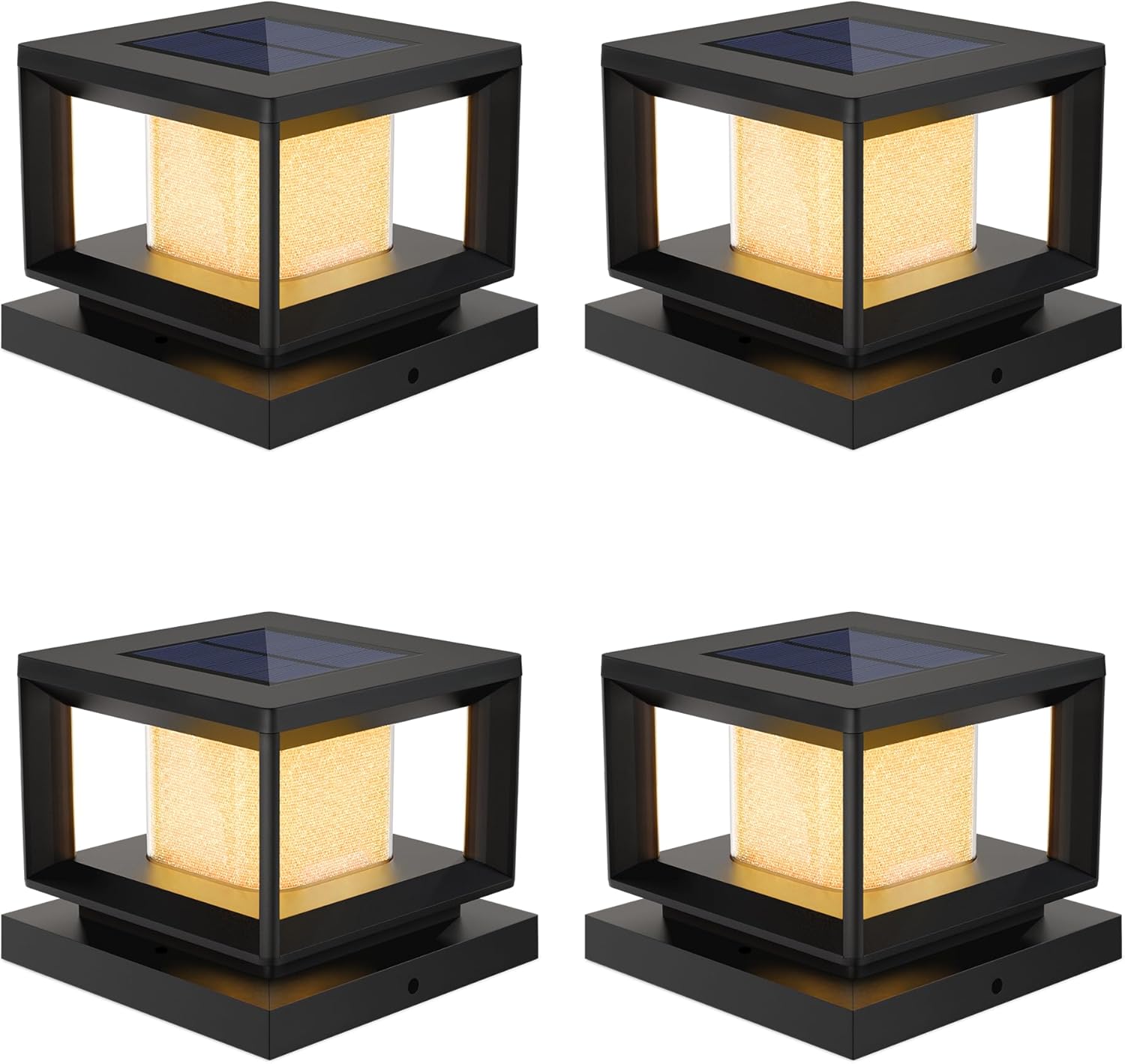 Mlambert Solar Post Lights Outdoor - Waterproof Fence Cap Lights
