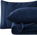 Micro Fleece Twin Sheet Set - Dark Blue Super Soft Polar Fleece Twin