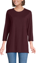 Supima Cotton 3/4 Sleeve Crewneck Tunic - Soft, Longwearing Layer