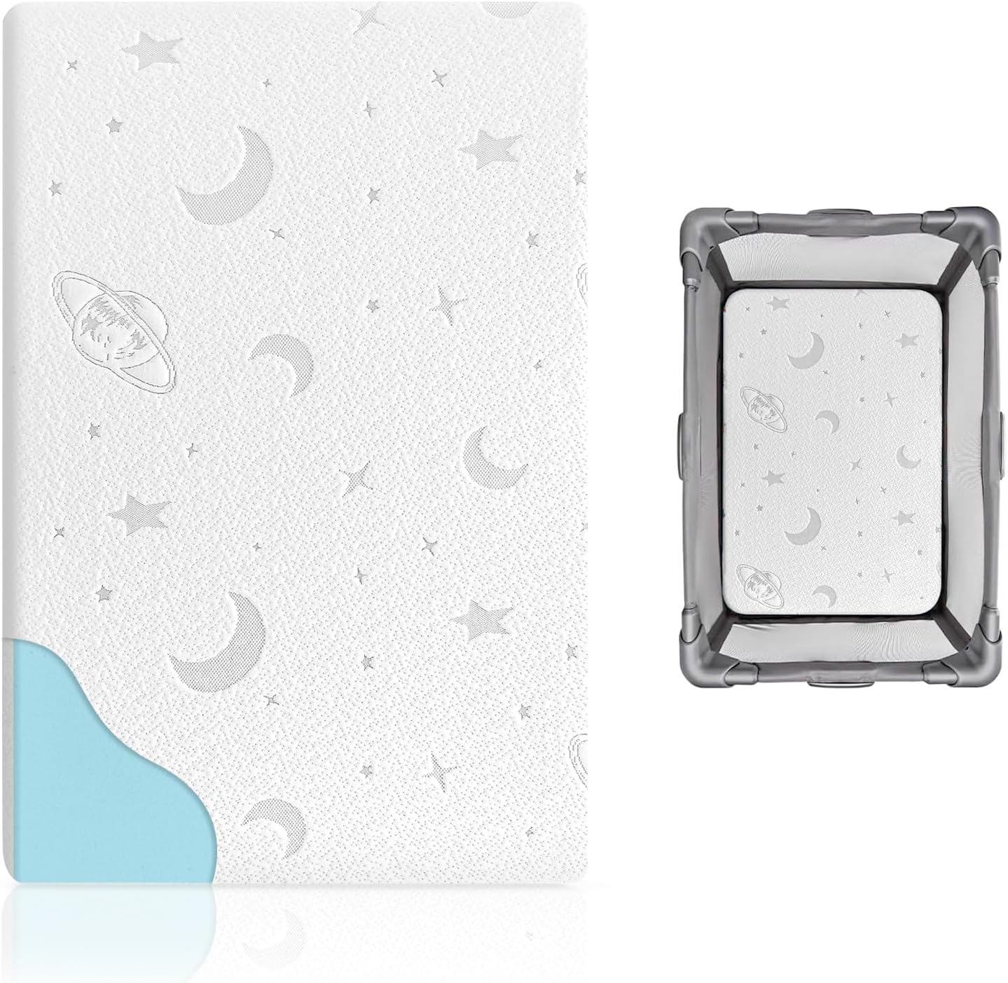 Pack and Play Mattress for Baby with Dual Sided Comfort