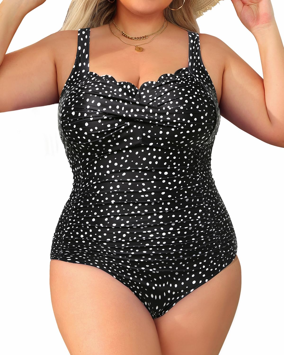Aqua Eve Plus Size One Piece Swimsuit for Tummy Control