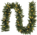 9FT Prelit Christmas Garland with Lights - Ready-to-Use Holiday Decor