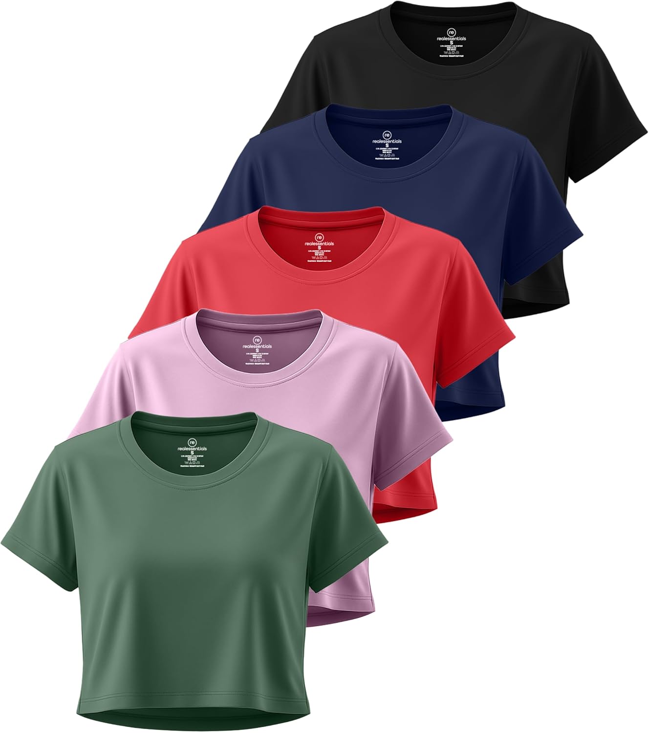 Real Essentials Women's Dry Fit Crop Top for Active Lifestyle