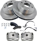 TRQ Rear Brake Pad & Rotor Kit Semi-Metallic - Complete Rear Brake