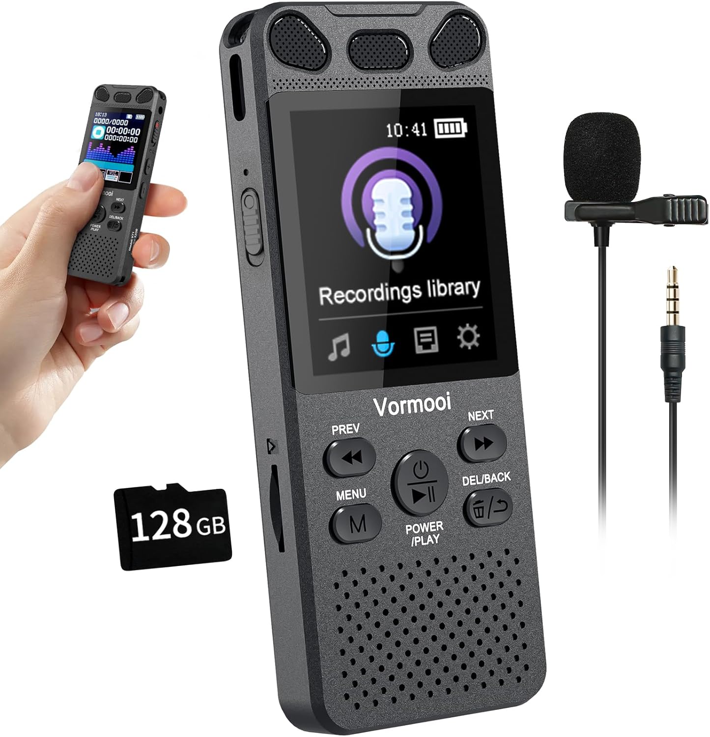 160GB Digital Voice Recorder with Playback for Meetings and Lectures