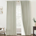 PANELSBURG Linen Blackout Curtains 84 in 2 Panels Set - Thermal Light