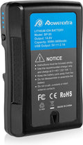 Powerextra 95Wh 6600mAh BP-95 V Mount Battery - Long Runtime