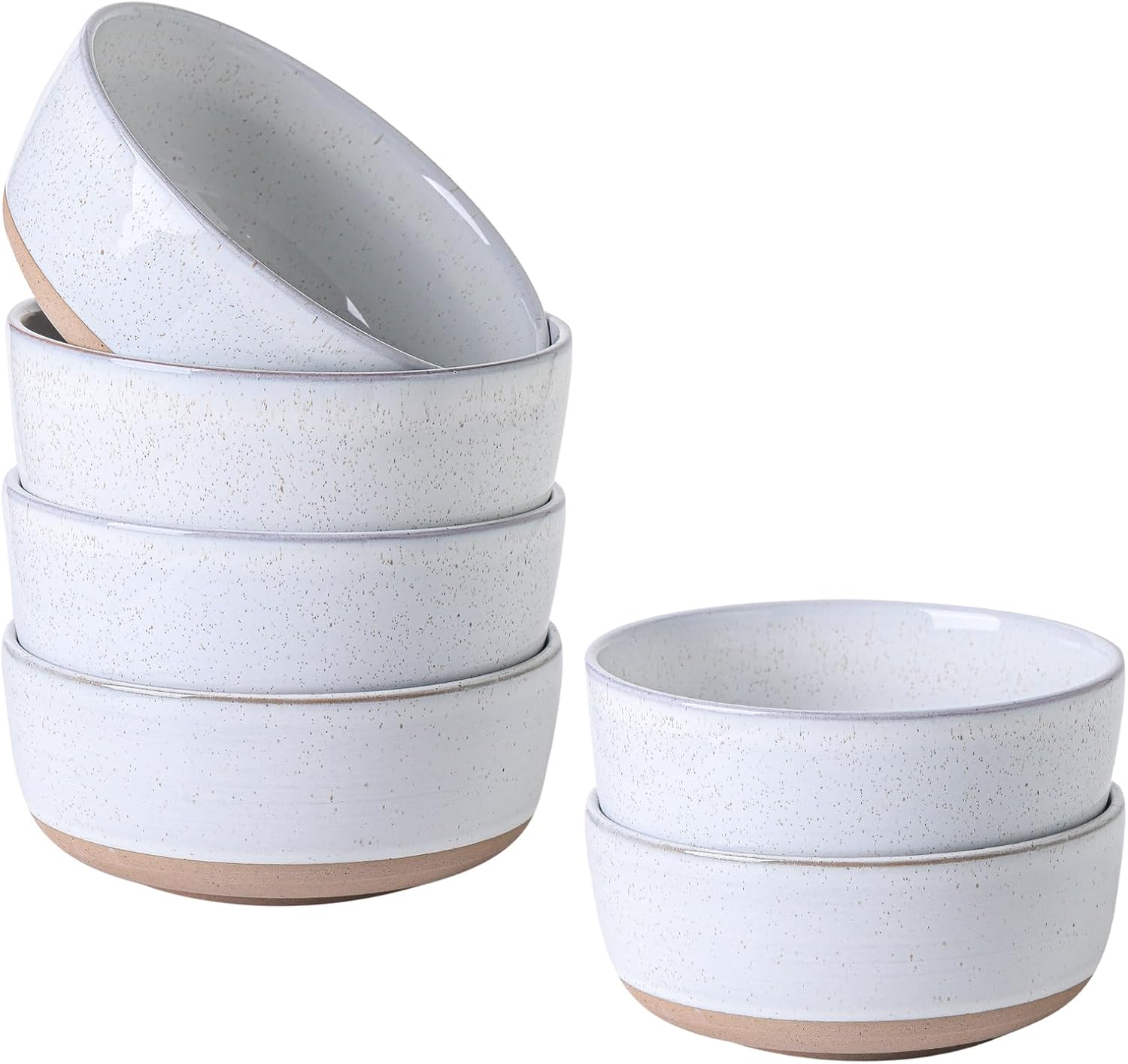 Set of 6 Hasense Stoneware Soup Bowls - Microwave & Dishwasher Safe