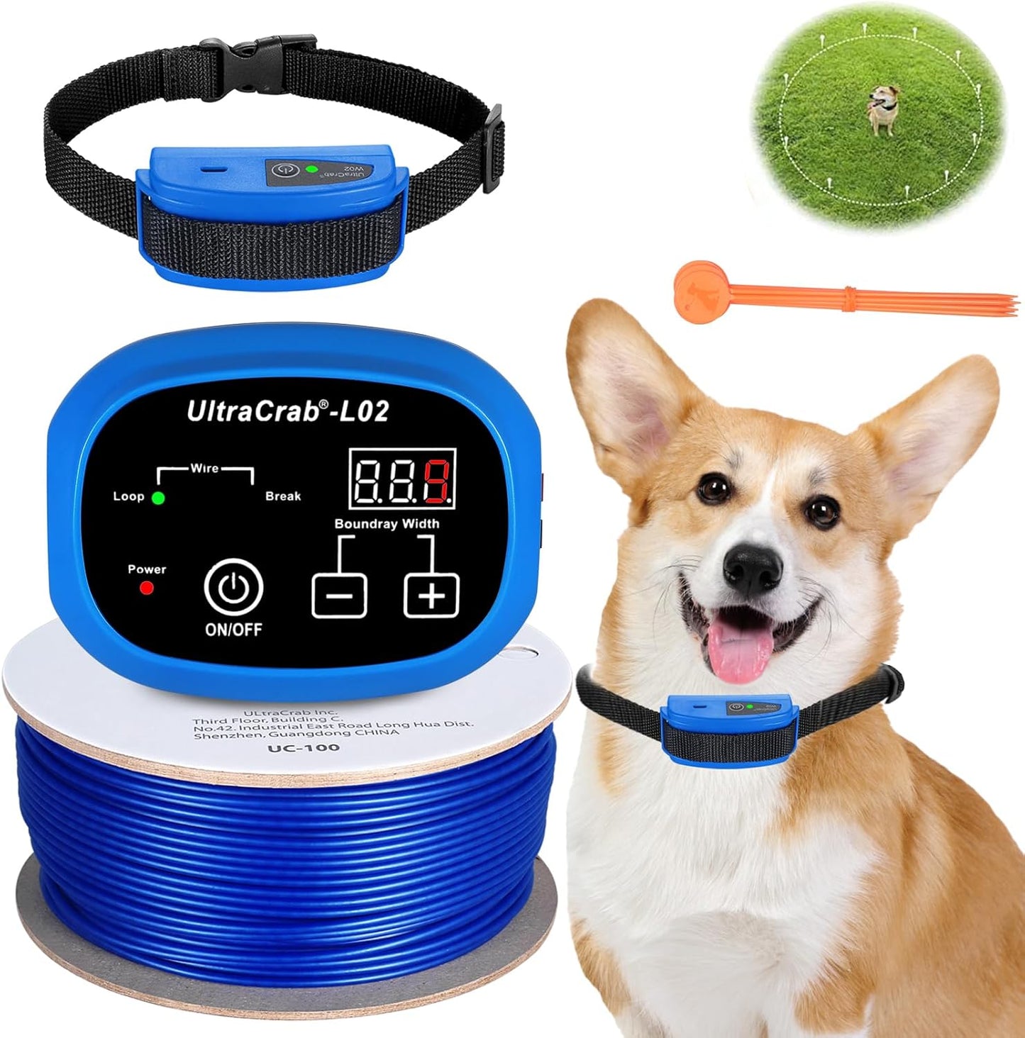 Wireless Electric Pet Fence - Train Dogs 20lb+ Easily!