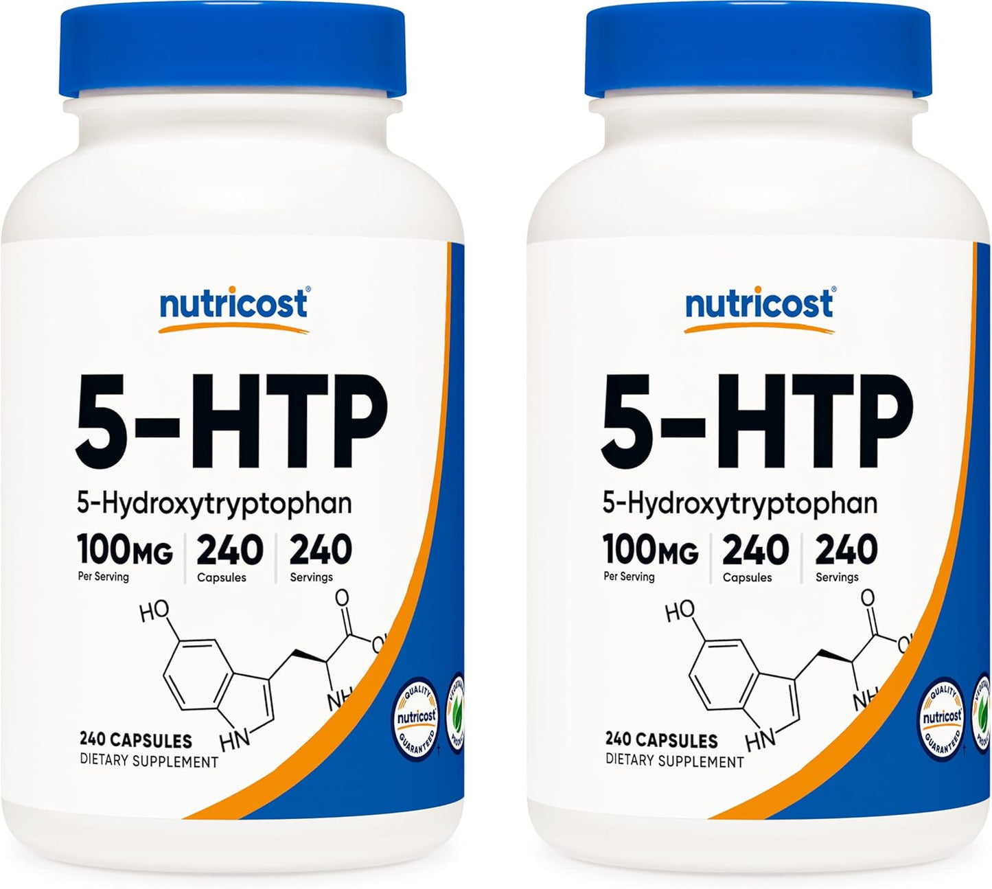 Nutricost 5-HTP 100mg Capsules - Non-GMO & Gluten Free