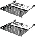 Tecmojo 1U Rack Shelf for 19 Inch Equipment Supports 110lbs Capacity