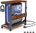 Height Adjustable Computer Tower Stand with Charge Station - Mobile