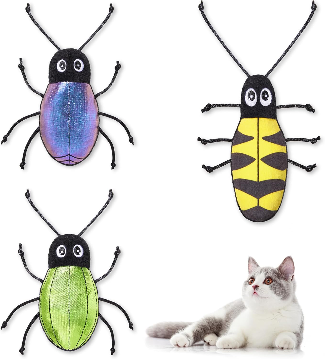 Interactive Bug Catnip Toy for Playful Kittens!