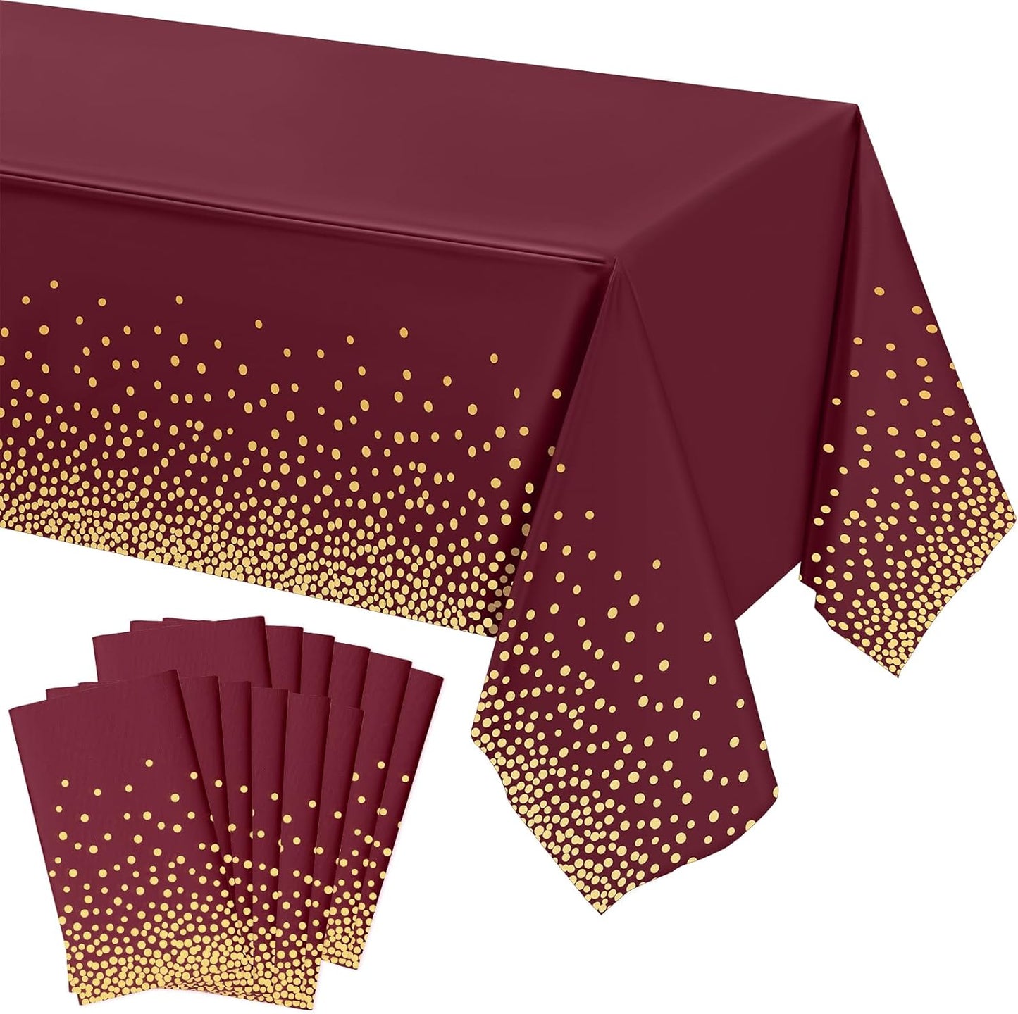 Tegeme 12 Packs Plastic Table Cloths for Graduation and Parties