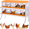 Chicken Nesting Box 10 Compartment Galvanized Steel - Easy Egg