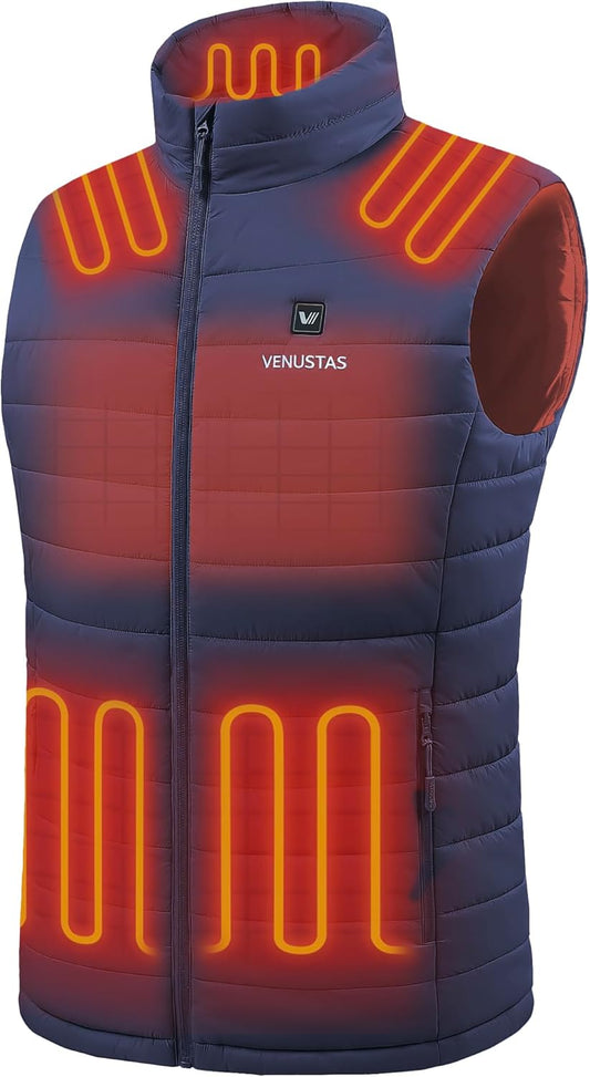 Venustas Men's Heated Vest: Lightweight Quilted Comfort & Warmth