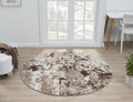 Keen Home Design 10ft Round Non-Shedding Abstract Area Rug