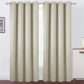 Blackout Curtains 66 x 84 in Light Beige Panels - Thermal Insulated