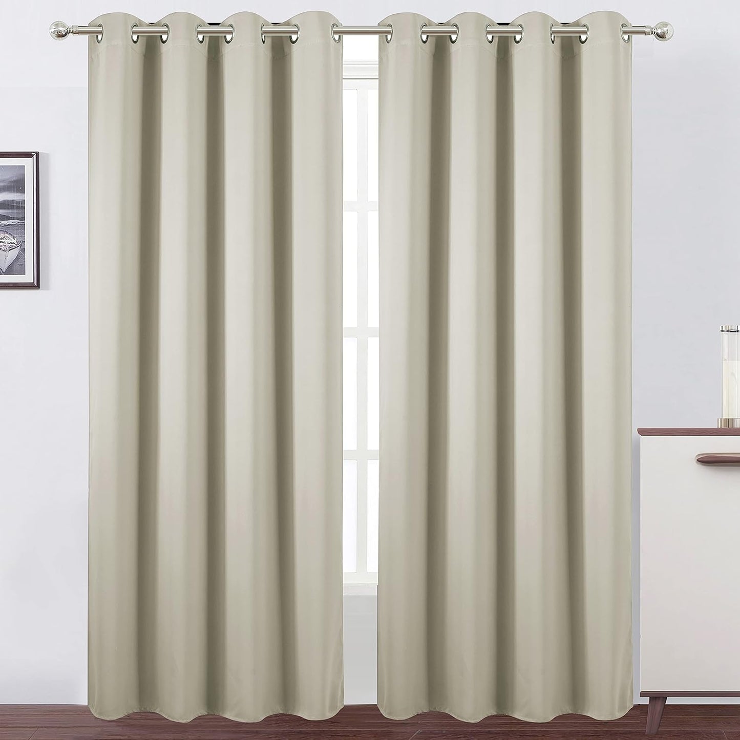 Blackout Curtains 66 x 84 inch Set of 2 Panels for Privacy