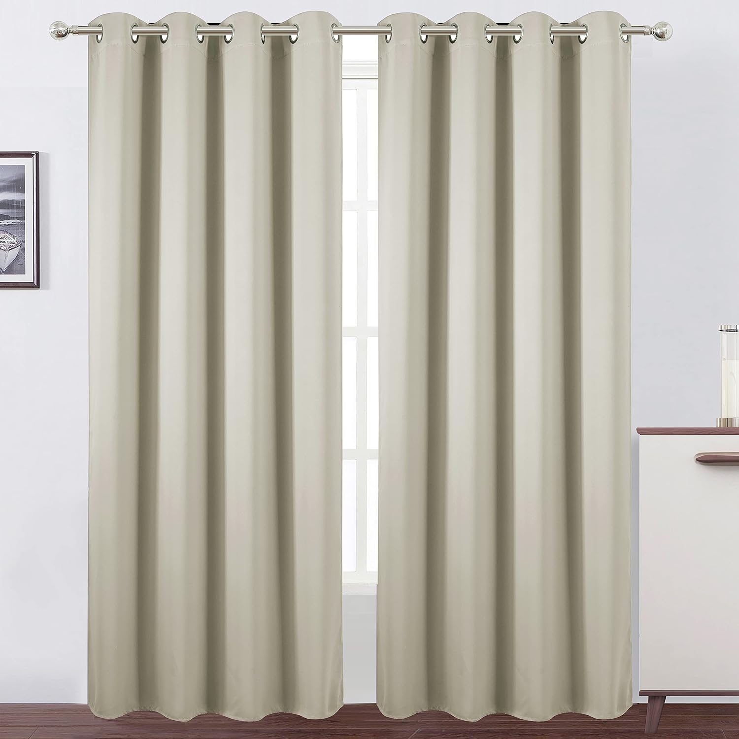 Blackout Curtains 66 x 84 inch Set of 2 Panels for Privacy