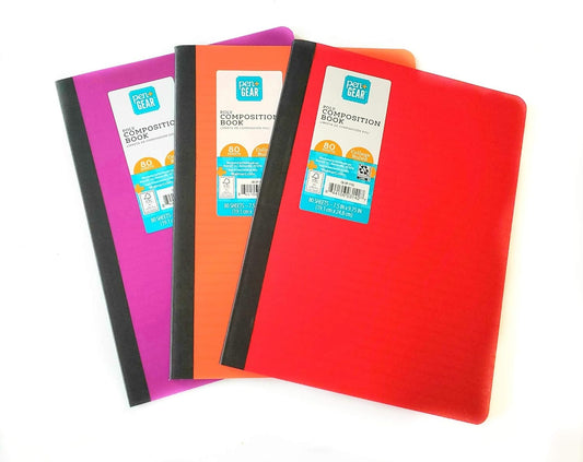 Pen + Gear College Ruled Notebooks - 3 Pack, Vibrant Colors