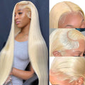 28 Inch 613 Lace Front Wig Human Hair 13x6 HD Blonde - Natural