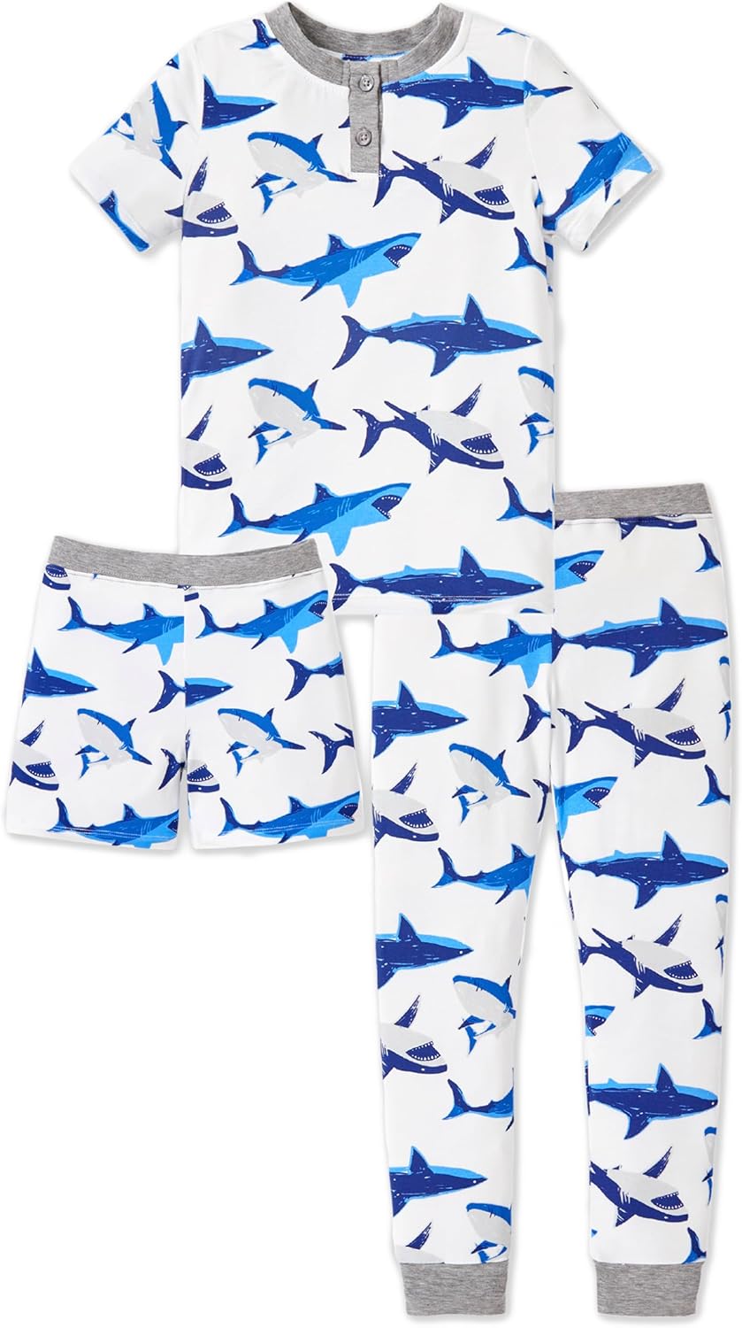Kids 3-Piece Pajama Set with Bamboo Viscose for Comfort Sleep