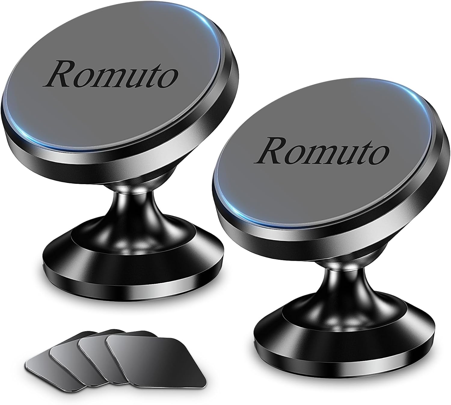 Secure Drive: 2-Pack Magnetic Car Phone Holders by Romuto