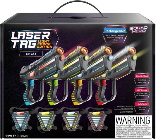 Squad Hero Laser Tag Set: Rechargeable Blasters & Vest Sensors