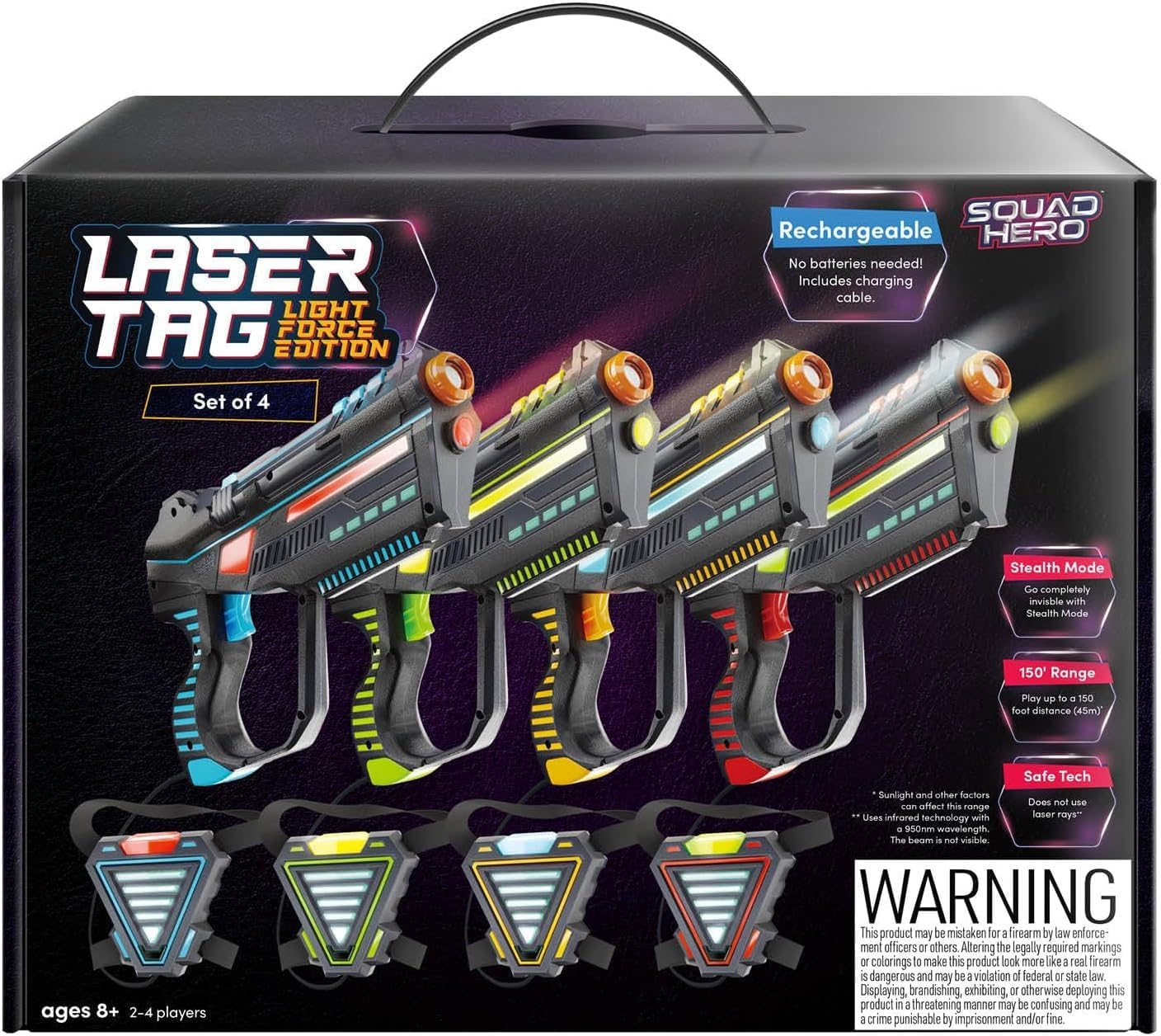 Squad Hero Rechargeable Laser Tag Set for Kids and Adults Fun