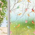 Privacy Window Film Translucent Bird Design 29.5 x 78.7 in