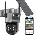 4K Solar Security Camera with Dual Lens PTZ - Color Night Vision