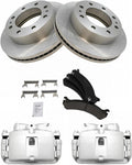 TRQ Front Brake Calipers Ceramic Pads & Rotors Compatible