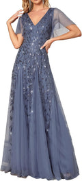 Ever-Pretty Sequin V-Neck A-Line Floor-Length Formal Dress - Elegant