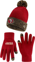 NFL Super Soft Two Tone Beanie and Gloves Set for Cozy Style