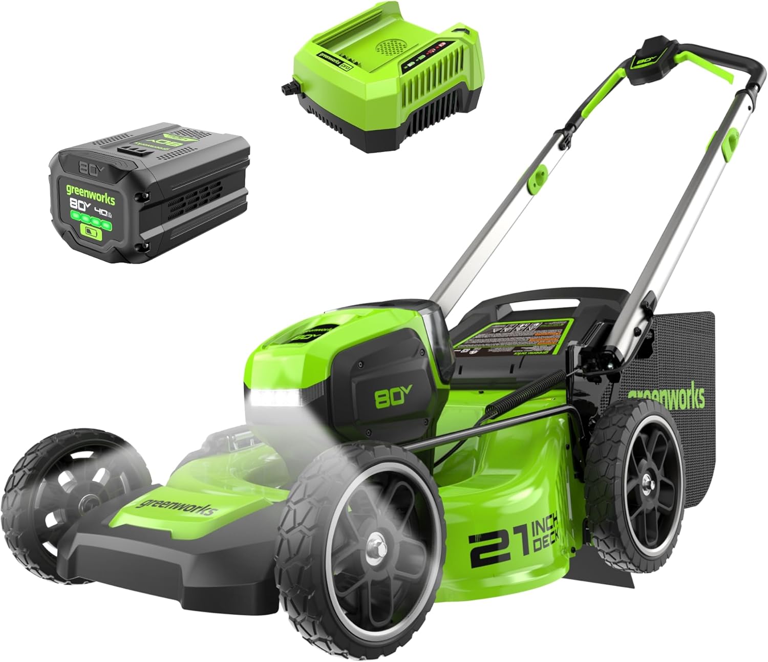 Greenworks 80V 21in Brushless Cordless Lawn Mower for Easy Cutting